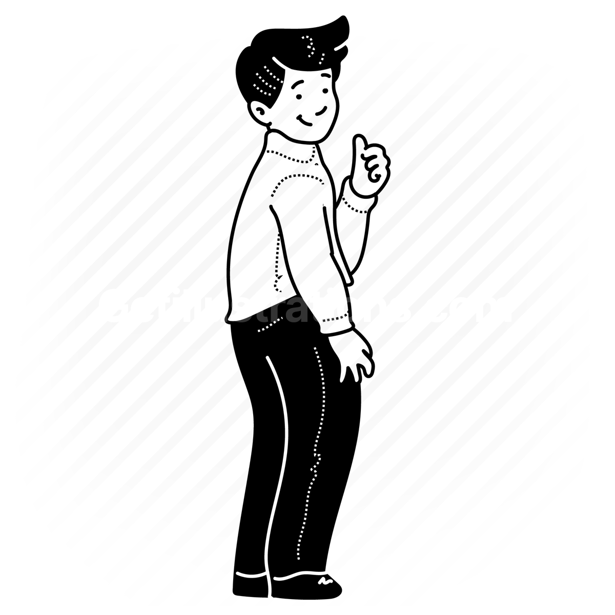 boy, male, child, thumbs up, like, approve, movement, gesture
